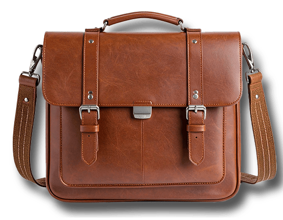 Bolsa-a_0000_Firefly_Front-view-of-a-camera-bag-made-of-brown-leather-with-a-matte-finish,-rectangular-sha-177848